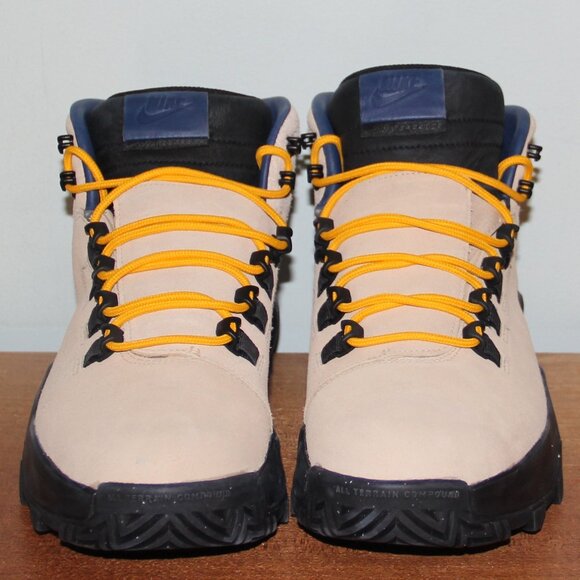 Nike Cygnal Leather Waterproof Boots Mens 9.5 10.5 Desert Ore Navy Black - Picture 4 of 6